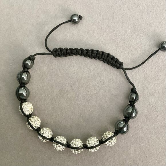 UNISEX -2 Adjustable Shamballa Bracelets/ Pre-Loved - Picture 3 of 7